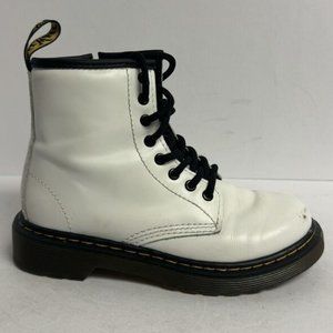 Dr Martens Little Kids' 1460 Combat Boots White, Girls' Size 13 M